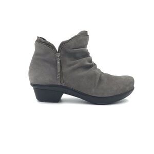 Abeo Calla Gray Leather Suede Slouch Boots Size 12